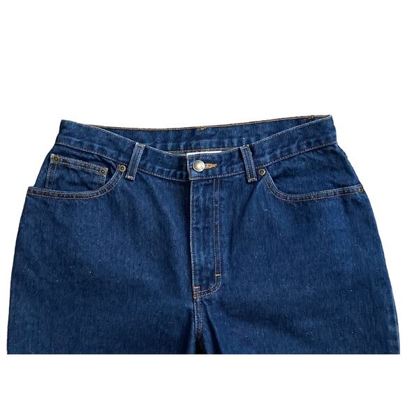 Jeanology Capri Jeans Rhinestone Hem Cropped Size 8 Blue Denim - Picture 4 of 9